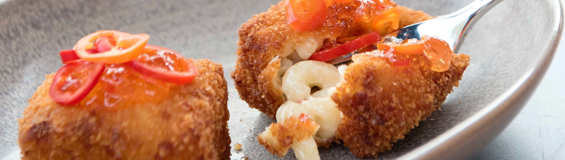 Crispy Mac + Cheese Bites